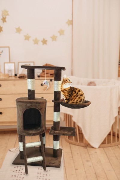 Cat Tree With 1.5cm Chipboard5.8 Cm Dis 400g Plush 3mm Rope