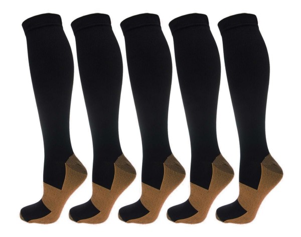 Chaussettes de compression infusées au cuivre XFIT (lot de 5 paires)