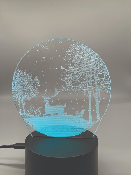 WATTSON - 3d Illusion Lamp 7 Colors Battery & Usb Charger