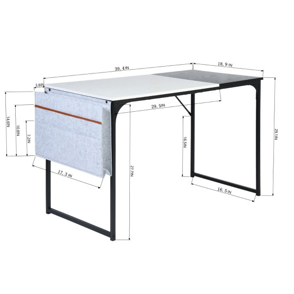 Atelier Du Nord - Bureau d'ordinateur Blanc / Noir