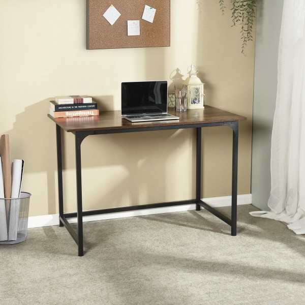 Derwin Computer Desk Metal Steel Tube Particle Board Top