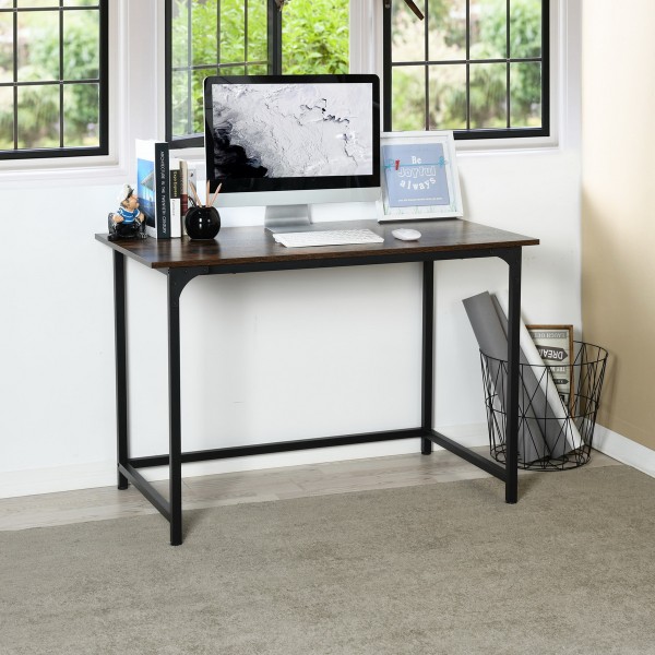 Derwin Computer Desk Metal Steel Tube Particle Board Top