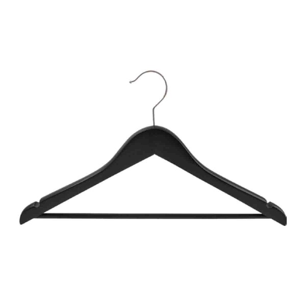 5PCS Set Wooden Hanger with Round Bar