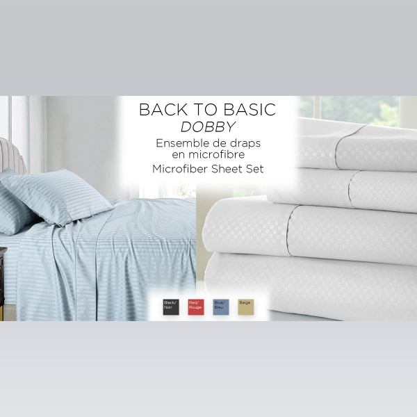 DOBBY Parure de draps Back to Basic - Rayures