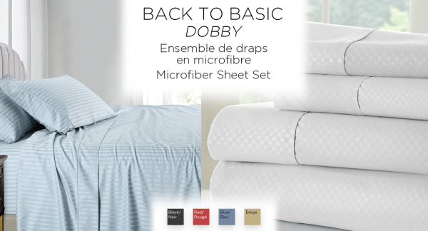 DOBBY Parure de draps Back to Basic - Rayures