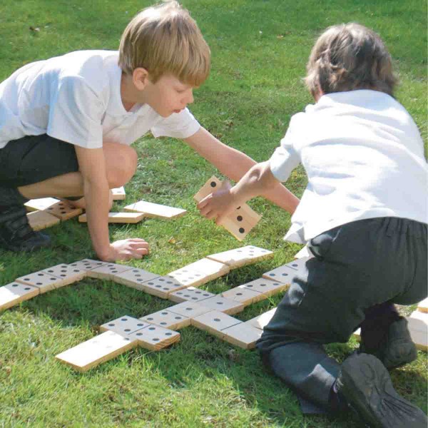 Jeu de dominos géants en bois 28 pièces