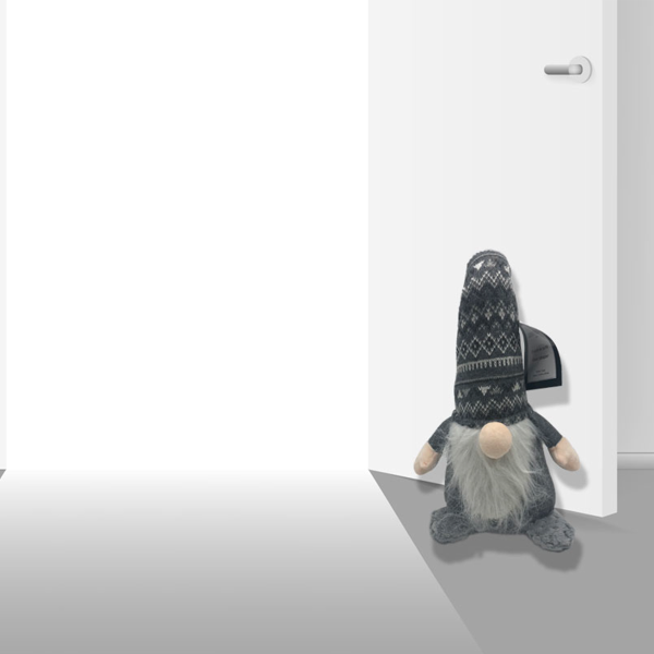 Lauren Taylor - Standing Gnome Door Stopper with Snowflake Hat