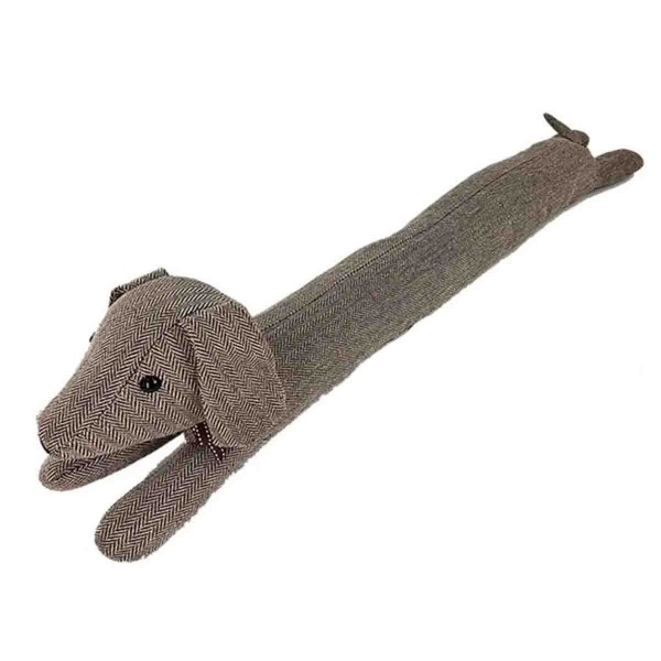 DOOR STOPPER DOG LONG LENGTH 34IN BROWN