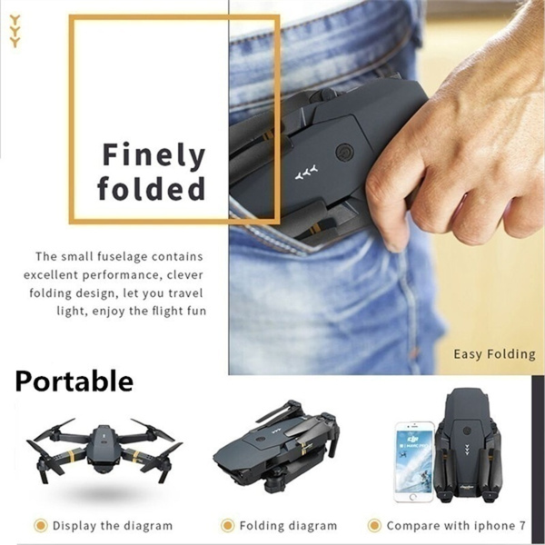 4k Wifi Daul Camera Rc Foldable Drone