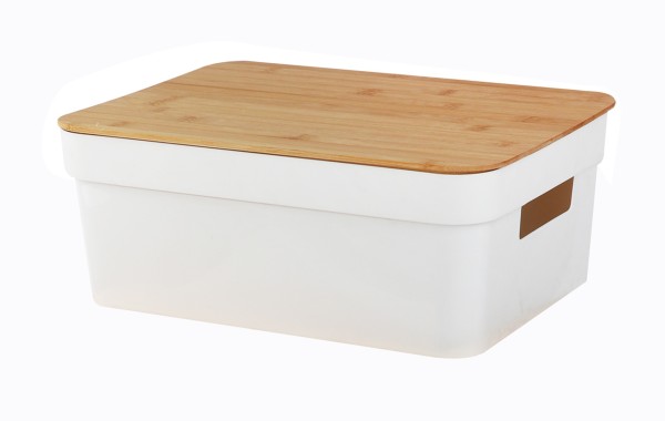 Medium Storage Box with Bamboo Lid | 14 x 10 x 5.5