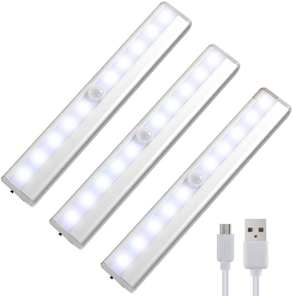 Motion Sensor Led Usb Rechargeable Cabinet Light