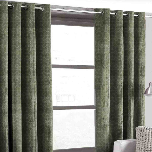 Lauren Taylor - Embossed Microsuede Grommet Panel