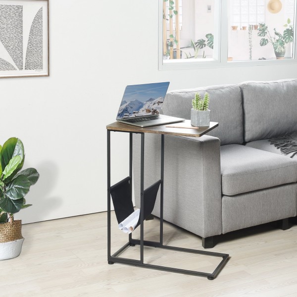 Atelier du Nord - Table d'appoint ROZELLE avec rangement en tissu