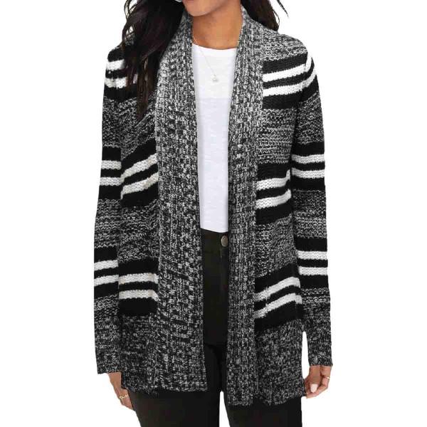 PLAID CARDIGAN WITH POCKETS