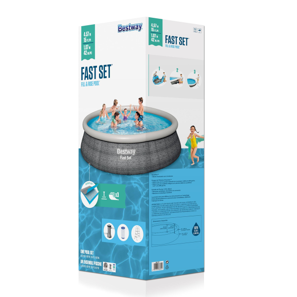 Ensemble de piscine gonflable Bestway® ''Fast Set™'' 15' x 42