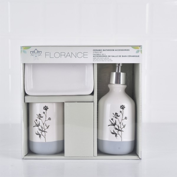 Florance - 3 Pcs Ceramic Set Blue