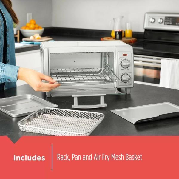 BLACK+DECKER | Crisp 'N Bake - Four grille-pain à 4 tranches frire à l'air