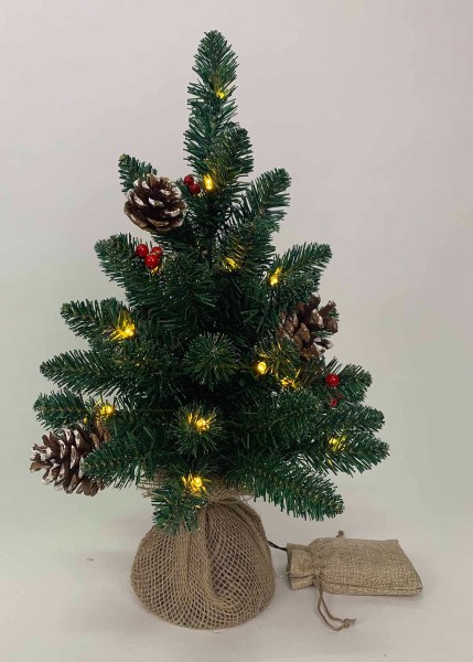 Lauren Taylor - Sapin de Noël à 20 LED avec pomme de pin