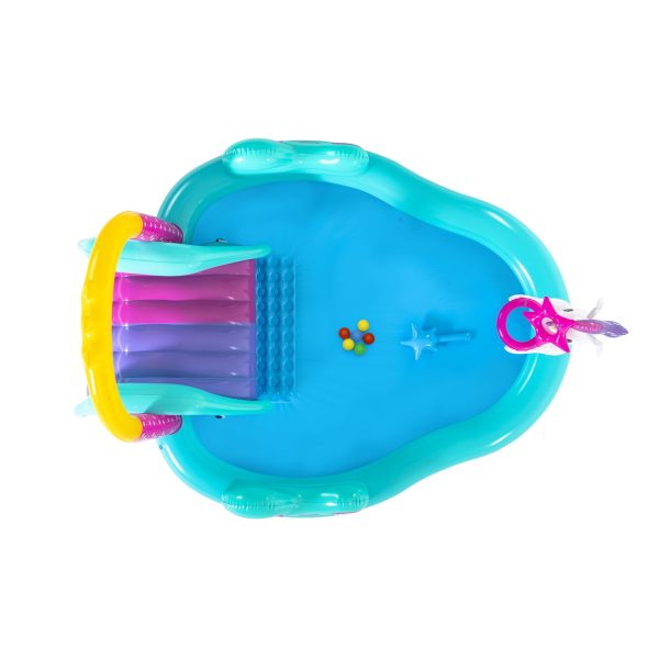 Bestway | Centre de jeu d'eau chariot licorne magique 9 pieds