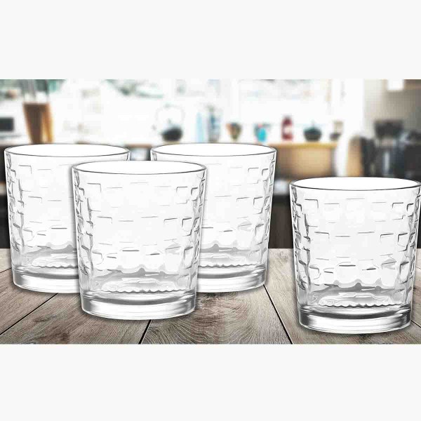 A La Cuisine - Set/4 Square Double Old Fashioned Tumbler