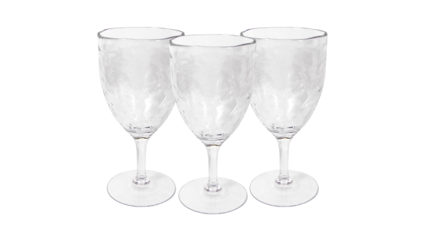 Goblets Acrylic Organic Hammered