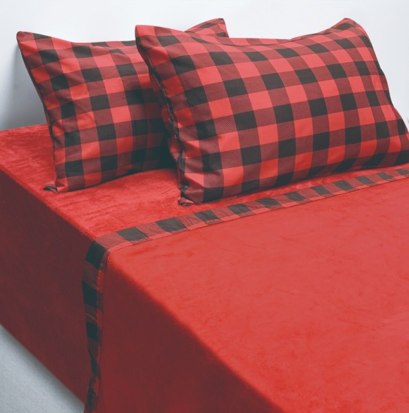 Cabane rustique - Ensemble de draps en micropolaire ASPEN