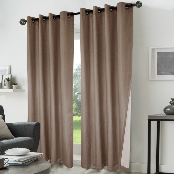 Laurier 2pk Faux Linen Foamback Grommet Panel