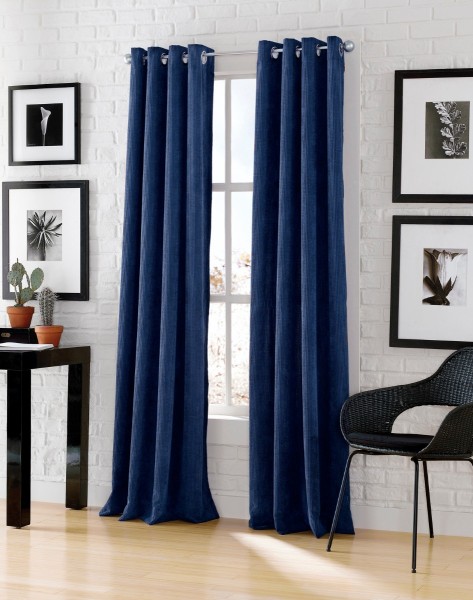Lisbon - Faux Linen Blackout Grommet Panels Set of 2