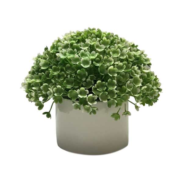 Grass In White Porcelain Pot 14.5*10.5