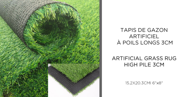 LAURENT TAYLOR - Tapis de gazon artificiel High Pile 3CM