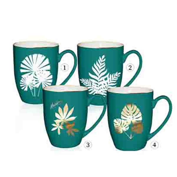 MUG GREEN With LEAVES