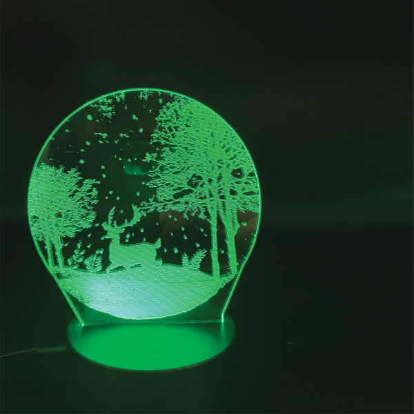 WATTSON - 3d Illusion Lamp 7 Colors Battery & Usb Charger