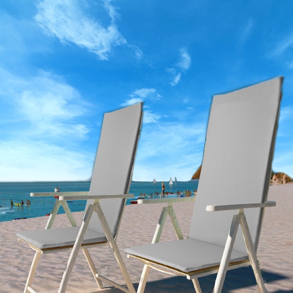 Bloom | Outdoor High Back Chair Pad | Grey