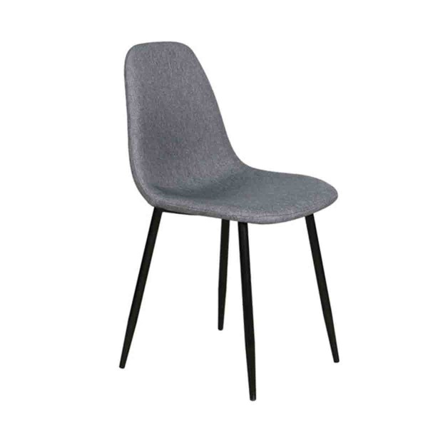 LAUREN TAYLOR - Fabric Dining Chair with Metal Legs