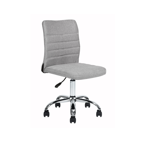 Hertha - Chaise de bureau ajustable| 5 roulettes | Grise