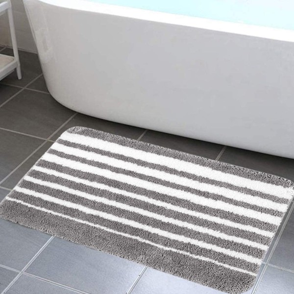 Tapis de bain à rayures Lise