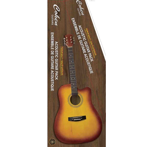 Guitare en bois de 41 pouces avec amplificateur et accessoires