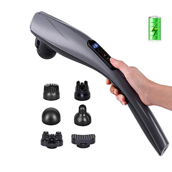WATTSON -Handheld Massager 6 Heads 10 Levels 12 Modes