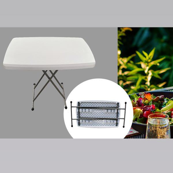 Height Adjustable Folding Table