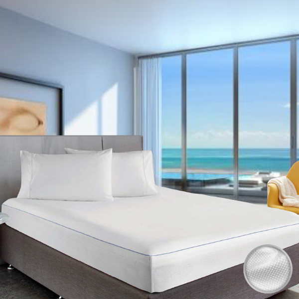 Cooling Waterproof Mattress Protector White