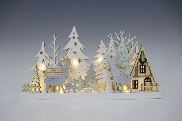 Scène de Noël en bois