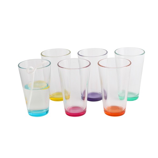 Happy Glass Tumbler - Set of 6