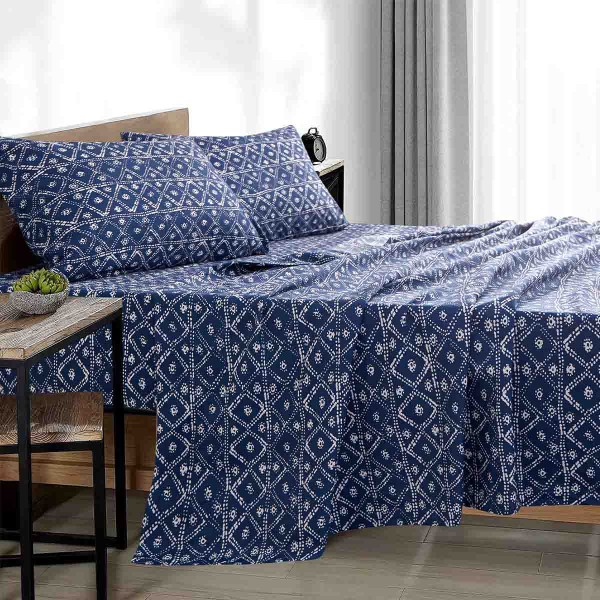 Ensemble de draps en microfibre Indigo