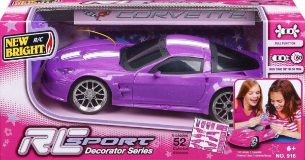 New Bright RC 1:16 Sport Corvette C6R Car Purple