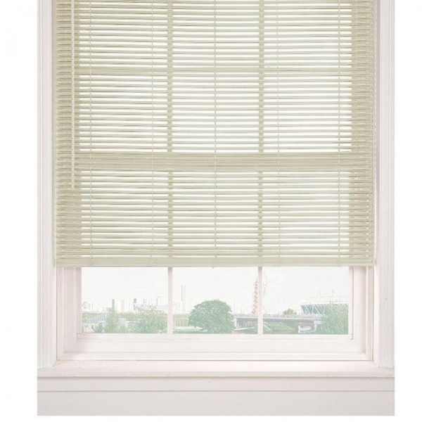 Horizontal Cordless PVC Mini Blinds | Ivory