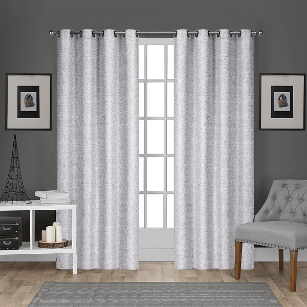 Juliet - 2pk Grommet Panel 52x84 Grey Abstract