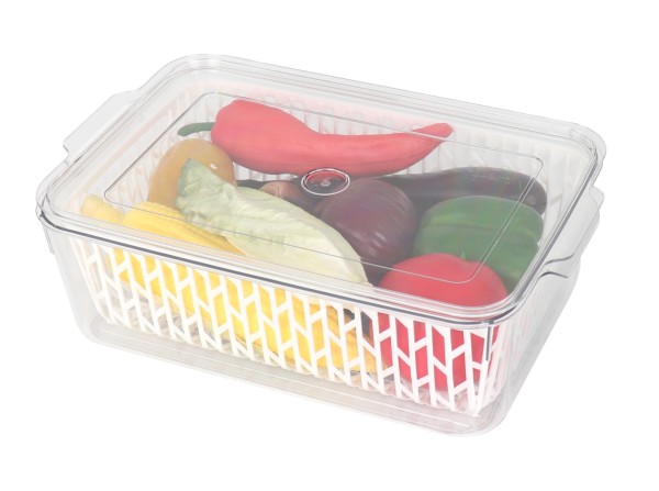 Fridge Storage Box With Colander 33.5*21.5*10cm