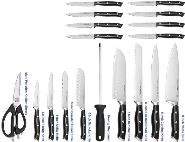 19pcs Kitchen Knife Set