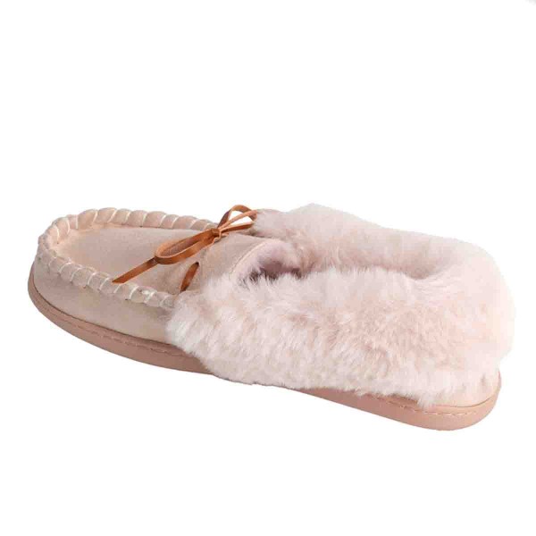 Ladies Fur Loafers Slipper