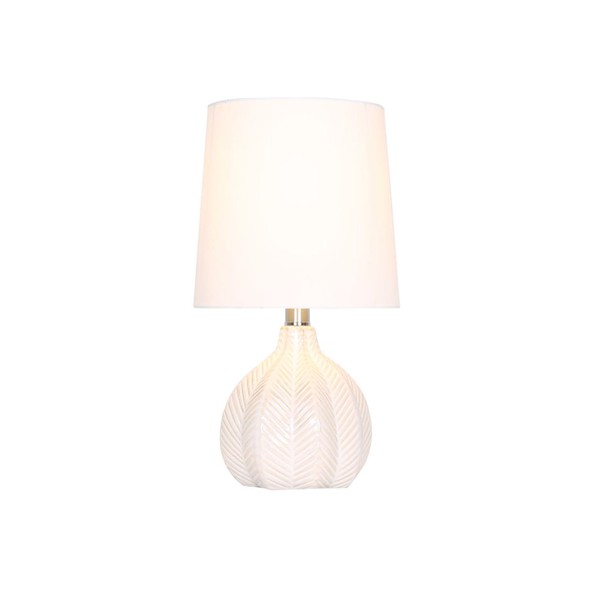 Ceramic Table Lamp White Fabric Shade